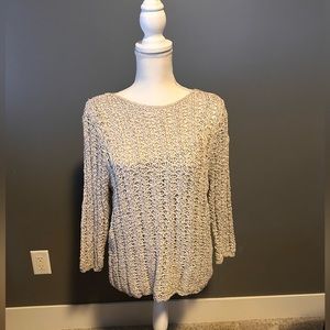 Dana Buchman cream sweater size large.